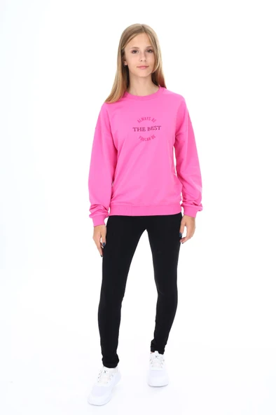 Toontoy Kız Çocuk  The Best Yazılı  Baskılı Taytlı Takım - 3