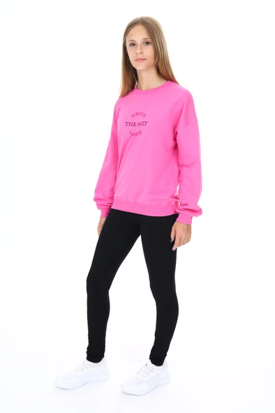 Toontoy Kız Çocuk The Best Yazılı Baskılı Taytlı Takım - 10