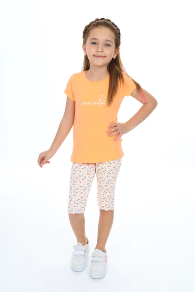 Toontoy Kız Çocuk Nakışlı Kaprili Takım - 4