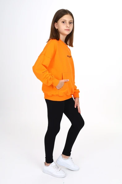 Toontoy Kız Çocuk Respect Baskılı Taytlı Takım - 11