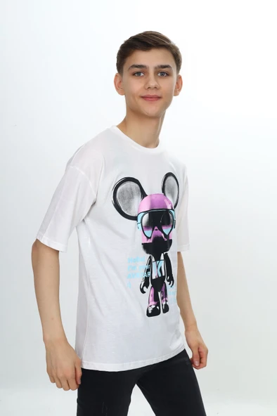 Toontoy Erkek Çocuk Robot Baskılı Tişört - Resim 3