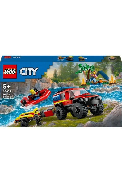 LEGO ® City 4x4 Kurtarma Botlu İtfaiye Kamyonu 60412 -  Yaratıcı Oyuncak Yapım Seti (301 Parça) - 7
