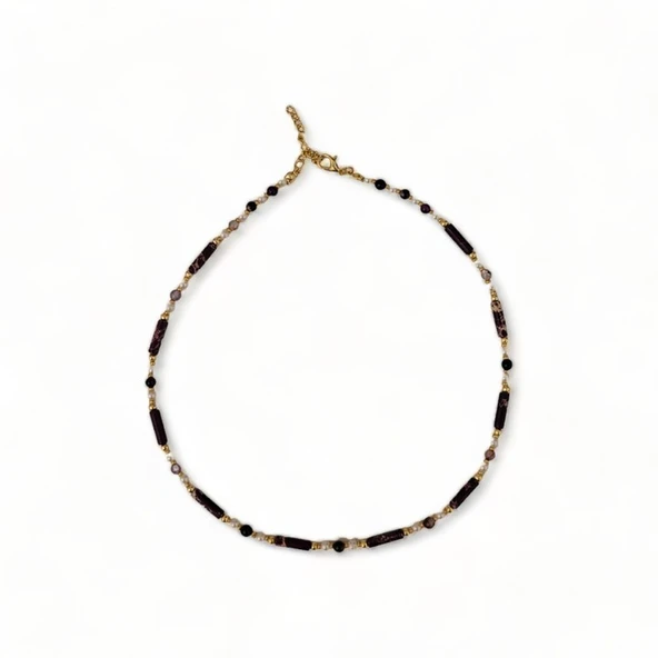 Hedea Doğal Taş Kolyesi Işıltılı Serenat Kolye Turmalin - Resim 2