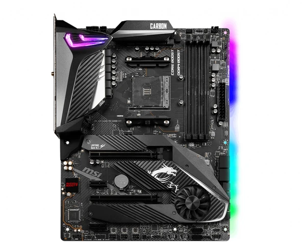 MSI MPG X570 GAMING PRO CARBON WIFI AM4 DDR4 4400MHZ (OC) 2x M.2 USB 3.2 HDMI RGB ATX - 3