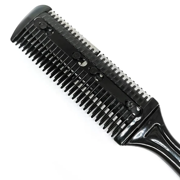 Jiletli Tarak Saç Sakal Düzleştirici Kırık Toplama Tarağı - 2 Adet Jiletli - Resim 5