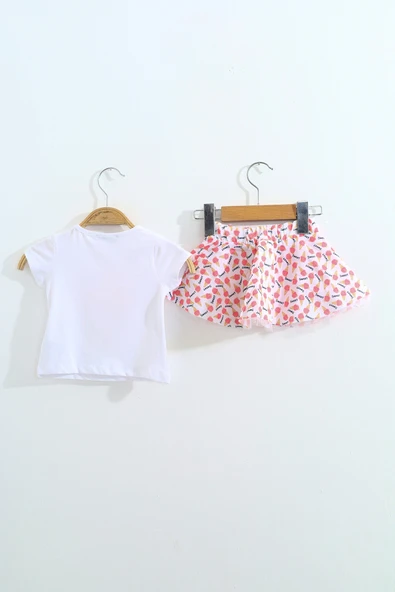 Toontoy Kız Çocuk Pullu Etekli Takım - Resim 10