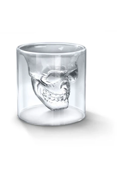 75 ml Kuru Kafa Cam Bardak -Likör Shot - İçecek  Bardağı -Crystal Head - 2