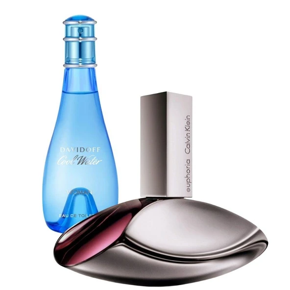 Calvin Klein Euphoria EDP 100ml + Davidoff Cool Water EDT 100ml Kadın Parfüm Set