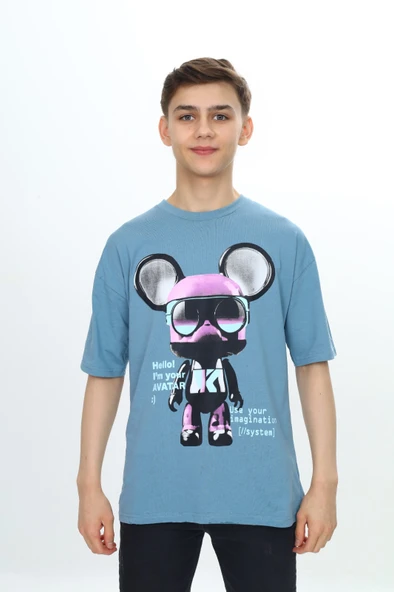 Toontoy Erkek Çocuk Robot Baskılı Tişört - Resim 5