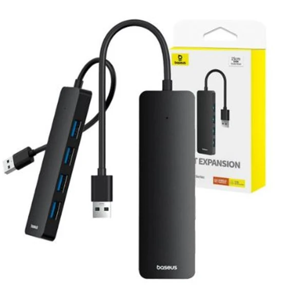 Baseus UltraJoy Lite 4-Port HUB-Siyah (B0005280b111-03) - 2