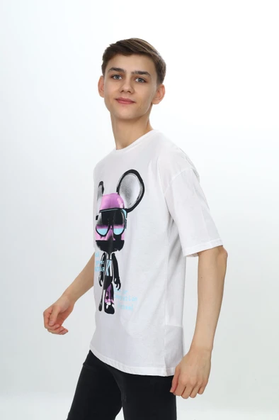 Toontoy Erkek Çocuk Robot Baskılı Tişört - Resim 4