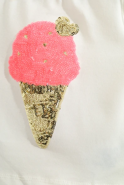 Toontoy Kız Çocuk Pullu Etekli Takım - Resim 4