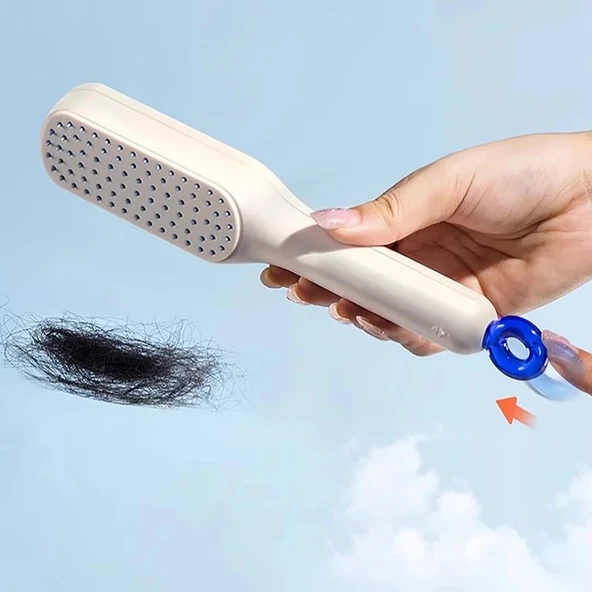 Kendini Temizleyen 3D Saç Fırçası Anti-Statik Masaj Tarağı Saç Fırçası Saç Şekillendirici - Resim 2
