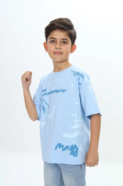 Toontoy Erkek Çocuk Grafiti Baskılı Tişört - 8
