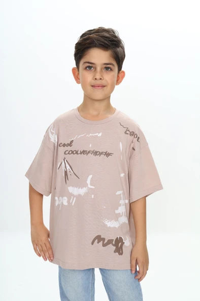 Toontoy Erkek Çocuk Grafiti Baskılı Tişört - 4