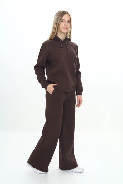 Toontoy Kız Çocuk Reglan Kol Kapüşonlu Eşofman Takım - 12