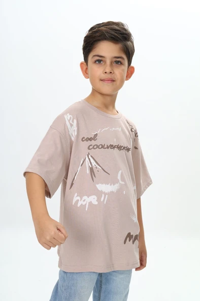 Toontoy Erkek Çocuk Grafiti Baskılı Tişört - 6
