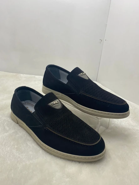 ÇİĞDEM SİYAH HAKİKİ NUBUK DERİ ERKEK GÜNLÜK AYAKKABI ürün görseli 1