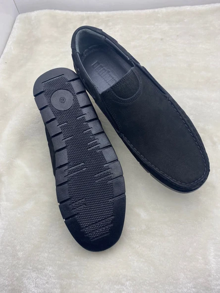 ÇİĞDEM SİYAH HAKİKİ NUBUK DERİ TIMBIRLEND (8017) - Resim 7