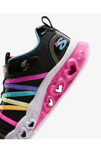 Skechers 303252L BKMT Flutter Heart Lights - Rainbow Bestie Çocuk Günlük Spor Ayakkabı - 6