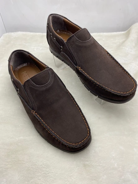 ÇİĞDEM  Unisex KAHVERENGİ HAKİKİ NUBUK DERİ TIMBIRLEND (8017) - 3