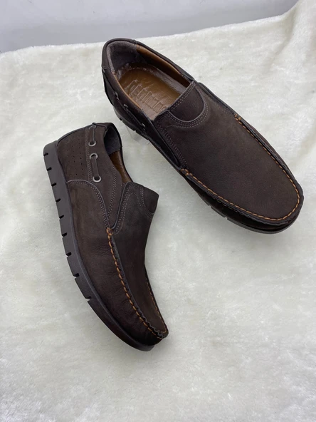 ÇİĞDEM  Unisex KAHVERENGİ HAKİKİ NUBUK DERİ TIMBIRLEND (8017) - 5