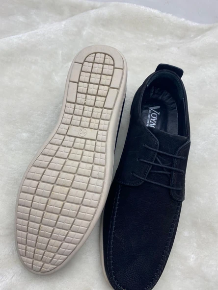 VOYAGER 3621 SİYAH GERÇEK NUBUK DERİ CASUAL ERKEK AYAKKABI - Resim 6