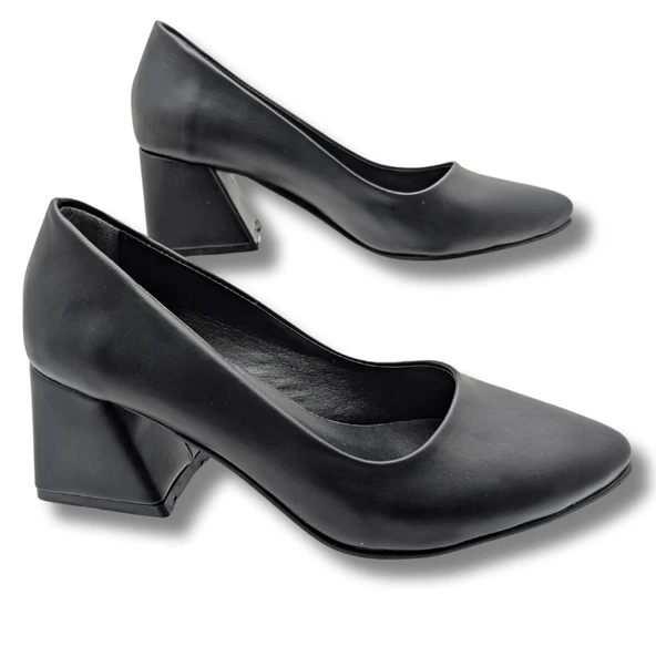 Suavina | Kadın Blok Topuklu Klasik Ayakkabı - Resim 3