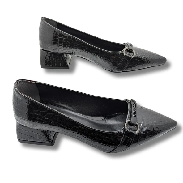 Constelaria | Kadın Blok Topuklu Klasik Ayakkabı - Resim 2