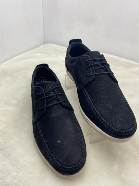 VOYAGER 3621 SİYAH GERÇEK NUBUK DERİ CASUAL ERKEK AYAKKABI - Resim 7