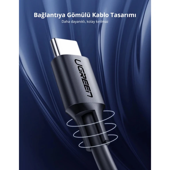 Ugreen 60518 USB-C to USB-C QC/PD 18W 1M Hızlı Şarj Kablosu - 5