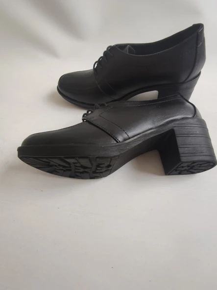 TEMPESTİ- KADIN GERÇEK DERİ KLASİK TOPUKLU BAĞLI AYAKKABI(enz) - Resim 4