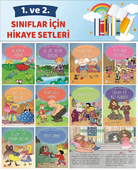 1.ve 2.Sınıflar İçin Okumayı Sevdiren Grimm Masalları (16 sayfa) ürün görseli 1