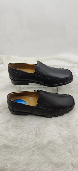 ÇİĞDEM GERÇEK DERİ SİYAH TOPUK JELLİ ERKEK AYAKKABI (AYLP) - 2