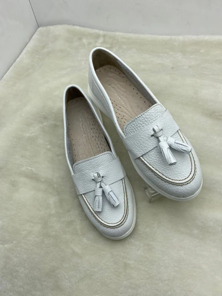 ÇİĞDEM BEYAZ HAKİKİ DERİ PÜSKÜLLÜ TİMBERLAND BABET (A2) - 5