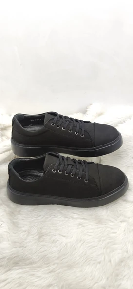 ÇİĞDEM SİYAH NUBUK GERÇEK DERİ KALIN TABAN ERKEK AYAKKABI (GSO 1481) ürün görseli 1