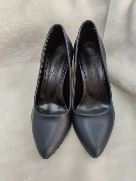 CAROLIN-KADIN KALIN TOPUKLU SİVRİ BURUN KLASİK AYAKKABI(AA7) - Resim 4