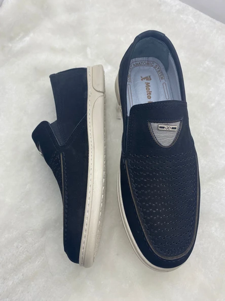 ÇİĞDEM SİYAH HAKİKİ NUBUK DERİ ERKEK GÜNLÜK AYAKKABI - Resim 3