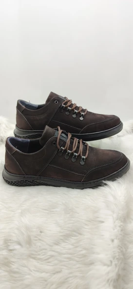 ÇİĞDEM ACI KAHVE NUBUK DERİ BAĞLI ERKEK AYAKKABI (BRKN 2001) - Resim 2