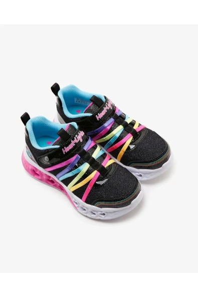 Skechers 303252L BKMT Flutter Heart Lights - Rainbow Bestie Çocuk Günlük Spor Ayakkabı - 5