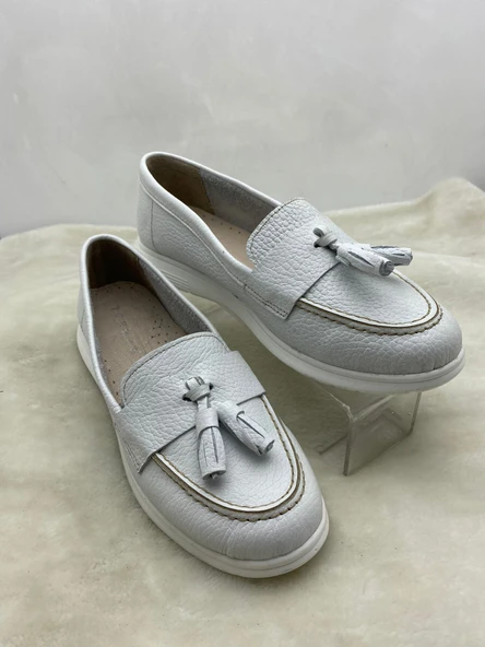 ÇİĞDEM BEYAZ HAKİKİ DERİ PÜSKÜLLÜ TİMBERLAND BABET (A2) - 8