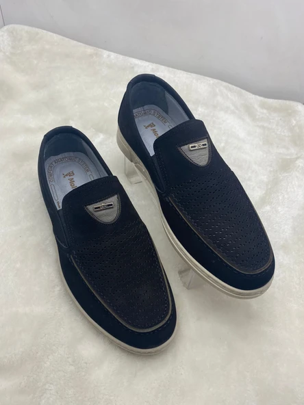 ÇİĞDEM SİYAH HAKİKİ NUBUK DERİ ERKEK GÜNLÜK AYAKKABI - Resim 4