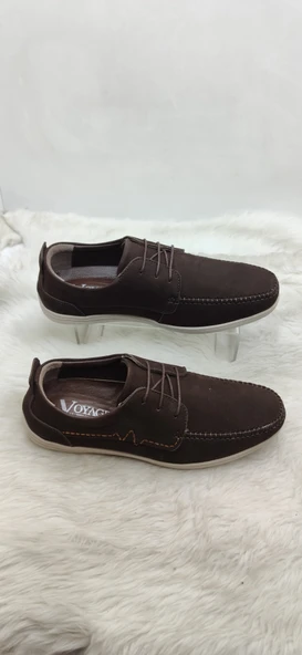 VOYAGER KAHVE NUBUK GERÇEK DERİ CASUAL ERKEK AYAKKABI (3621) - Resim 2