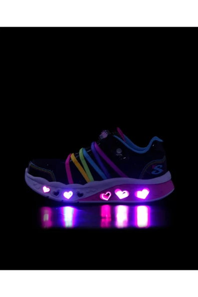 Skechers 303252L BKMT Flutter Heart Lights - Rainbow Bestie Çocuk Günlük Spor Ayakkabı - 8