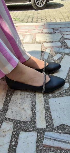 ÇİĞDEM SDF ÇİLT TAŞLI BABET SİYAH - Resim 2