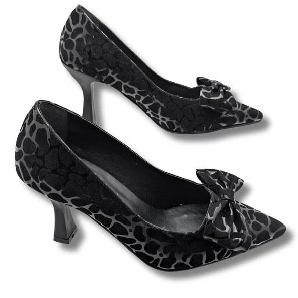 Mancharela Kadın Leopar Desenli Stiletto Ayakkabı - 2