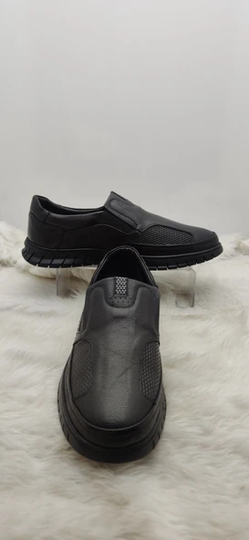 VOYAGER GERÇEK DERİ ERKEK YANLARI LASTİKLİ AYAKKABI 6122 - Resim 2