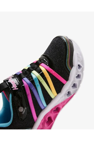 Skechers 303252L BKMT Flutter Heart Lights - Rainbow Bestie Çocuk Günlük Spor Ayakkabı - 7