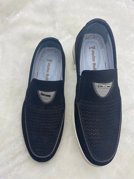 ÇİĞDEM SİYAH HAKİKİ NUBUK DERİ ERKEK GÜNLÜK AYAKKABI - Resim 2