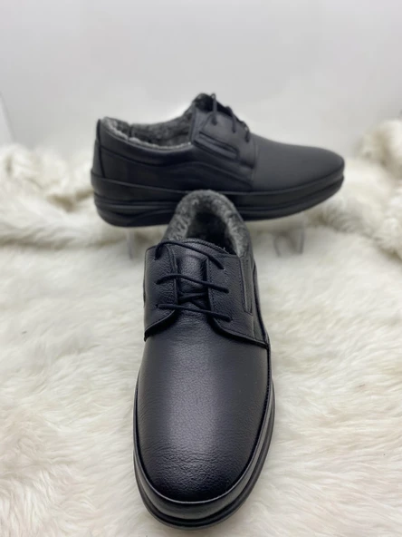 İÇİ TÜYLÜ GERÇEK DERİ ERKEK AYAKKABI MODEL 478 - Resim 2